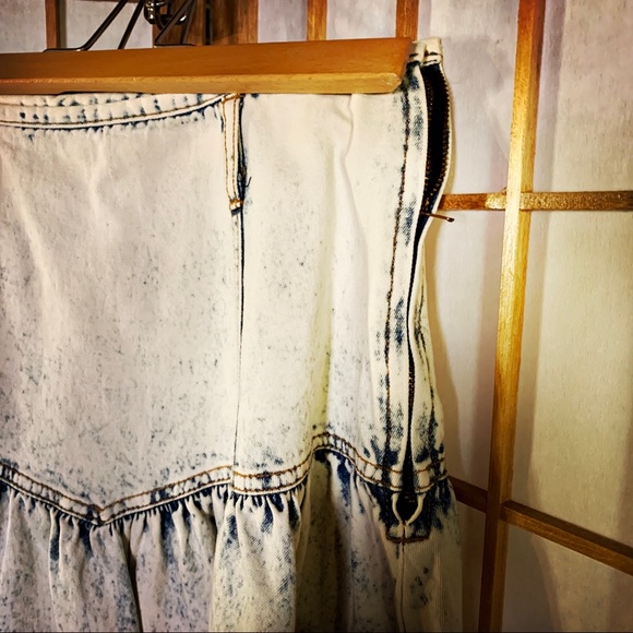 Vintage 80’s Denim Stone Washed Skirt - Picture 3 of 8